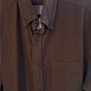 Taylor Stitch Burgandy Waffle Casual Button Down Shirt